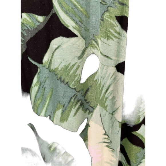 C. Wonder Plus Green Tropical Print Elastic Waist Pants Pockets! Size 22W - Picture 3 of 4